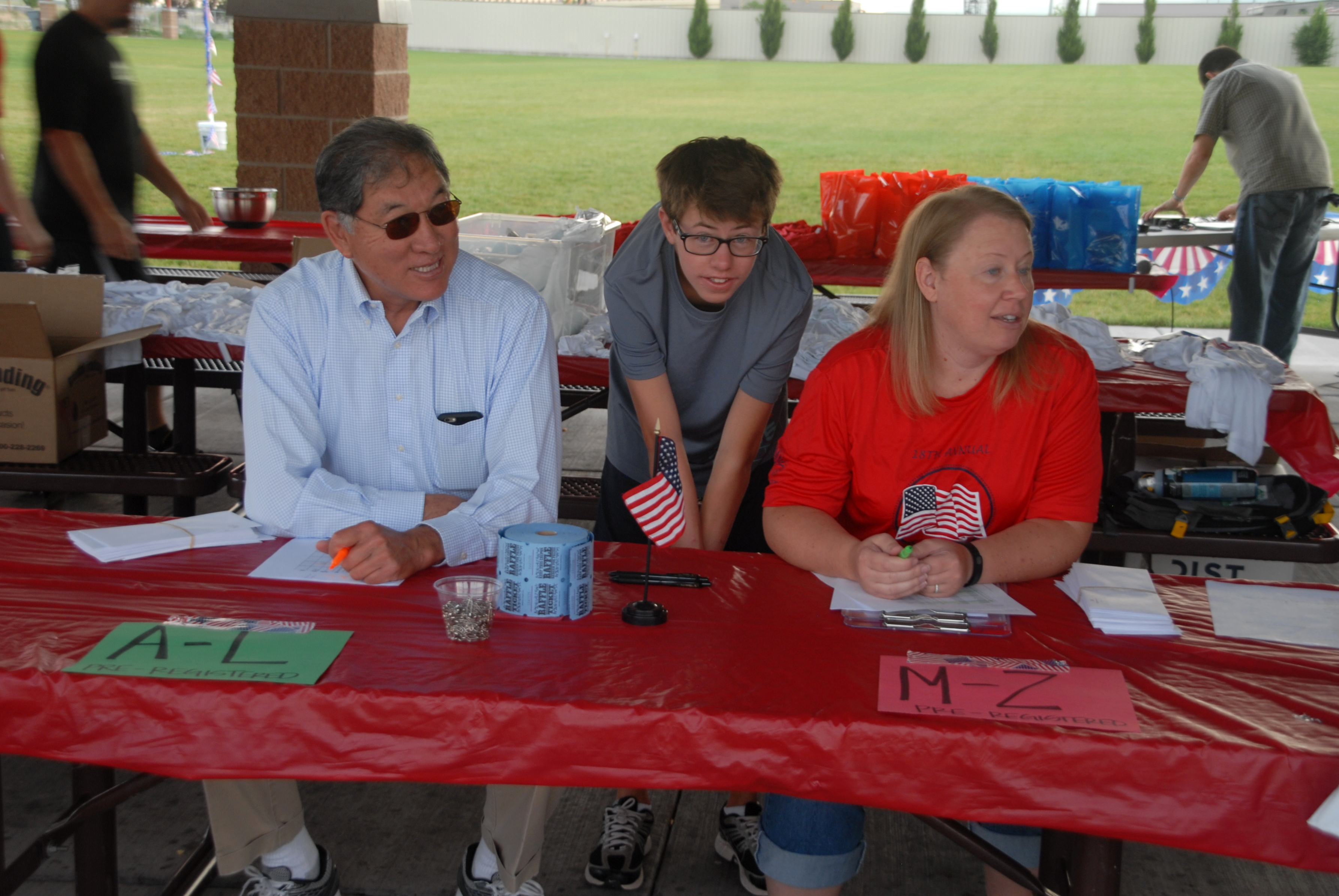 At the Pre-Registratio Table